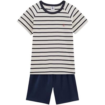 A01FE01150 Petit Bateau Piżama chłopięca, Blanc Marshmallow/Bleu Smoking, 16 lat A01FE01150 Petit Bateau Piżama chłopięca, Blanc Marshmallow/Bleu Smoking, 16 lat