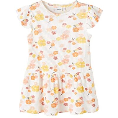13217447 NAME IT Dziewczęca Nmfhalia Cap Sl Dress sukienka, Bright White, 92 cm 13217447 NAME IT Dziewczęca Nmfhalia Cap Sl Dress sukienka, Bright White, 92 cm