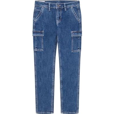 PB20219900016 Pepe Jeans Boy's Tapered Jeans Cargo Jr, dżinsy, niebieskie, 16 lat, Niebieski (denim), 16 lat PB20219900016 Pepe Jeans Boy's Tapered Jeans Cargo Jr, dżinsy, niebieskie, 16 lat, Niebieski (denim), 16 lat