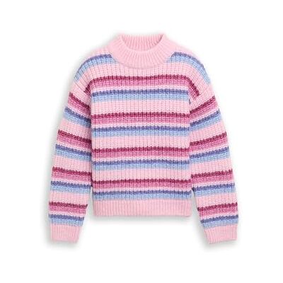 1048678 TOM TAILOR Dziecięcy sweter dziewczęcy, 39107 wielokolorowy, różowy, niebieski pasek, 92 1048678 TOM TAILOR Dziecięcy sweter dziewczęcy, 39107 wielokolorowy, różowy, niebieski pasek, 92