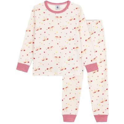 A0DW7 Petit Bateau Piżama dziecięca z bawełny z nadrukiem koni, Mleko/Multico, 6 lat A0DW7 Petit Bateau Piżama dziecięca z bawełny z nadrukiem koni, Mleko/Multico, 6 lat