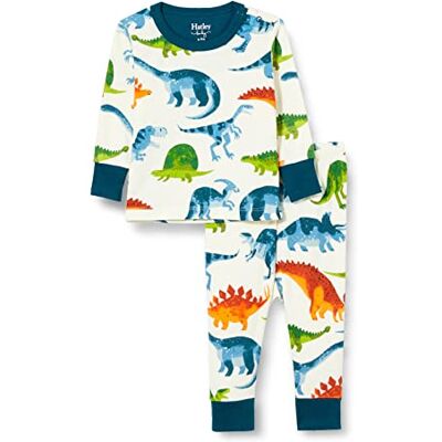 F22DWI1253 Hatley Organic Bawełna Długi rękaw Pyjama Zestaw Piżamy Dla Dzieci, Dino Park, 3-6 mesi F22DWI1253 Hatley Organic Bawełna Długi rękaw Pyjama Zestaw Piżamy Dla Dzieci, Dino Park, 3-6 mesi