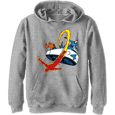 MARV2741-40042101 Marvel Fantastic 4 Vehicle bluza z kapturem dla dzieci, uniseks, Sportowa wrzosowa, m MARV2741-40042101 Marvel Fantastic 4 Vehicle bluza z kapturem dla dzieci, uniseks, Sportowa wrzosowa, m