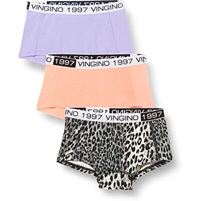 AW21KGN72607 Vingino Girl's NIMAL 3-pak Underwear, Deep Black, XS AW21KGN72607 Vingino Girl's NIMAL 3-pak Underwear, Deep Black, XS