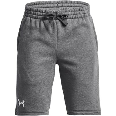 1379785-025 Under Armour Chłopięce Ua Rival polarowe szorty, Castlerock Light Heather / / biały, XL 1379785-025 Under Armour Chłopięce Ua Rival polarowe szorty, Castlerock Light Heather / / biały, XL