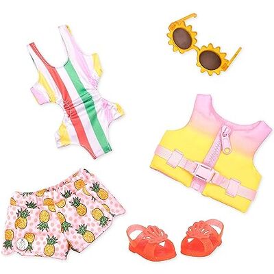 Glitter Girls GG50097Z Battat-Bright as The Sun Deluxe kostium kąpielowy, 35,6 cm, dla lalek – zabawki, ubrania i akcesoria dla dziewczynek od 3 lat Glitter Girls GG50097Z Battat-Bright as The Sun Deluxe kostium kąpielowy, 35,6 cm, dla lalek – zabawki, ubrania i akcesoria dla dziewczynek od 3 lat