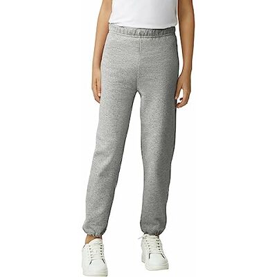 G18200BP1-095-M-095-M GILDAN Unisex dziecięce elastyczne dolne spodnie dresowe dla młodzieży, Sportowy szary, M G18200BP1-095-M-095-M GILDAN Unisex dziecięce elastyczne dolne spodnie dresowe dla młodzieży, Sportowy szary, M