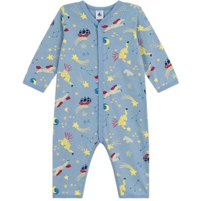 A0E6B Petit Bateau Bawełniana piżama dziecięca, Adriatic/Multico, 12 miesi?cy A0E6B Petit Bateau Bawełniana piżama dziecięca, Adriatic/Multico, 12 miesi?cy