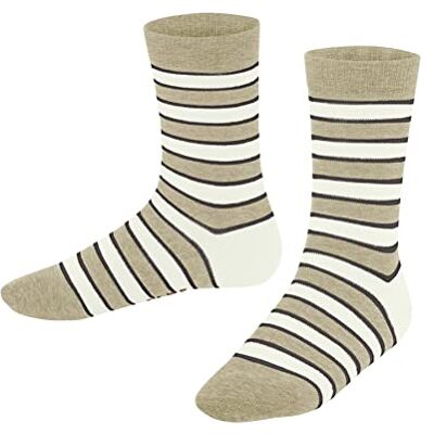 12281 FALKE Uniseks dzieci Skarpety Simple Stripes K So Bawełna z wzorem 1 Para, Beżowy Sand Melange 4650, 19-22 12281 FALKE Uniseks dzieci Skarpety Simple Stripes K So Bawełna z wzorem 1 Para, Beżowy Sand Melange 4650, 19-22