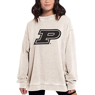 449_NC_PL chicka-d NCAA damski sweter z okrągłym kampus Szarobeżowy M 449_NC_PL chicka-d NCAA damski sweter z okrągłym kampus Szarobeżowy M