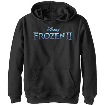 FRZT0046-40042101 Disney Frozen 2 Logo Boy's Hooded sweter z kapturem, polar, czarny, rozmiar S, Schwarz, S FRZT0046-40042101 Disney Frozen 2 Logo Boy's Hooded sweter z kapturem, polar, czarny, rozmiar S, Schwarz, S