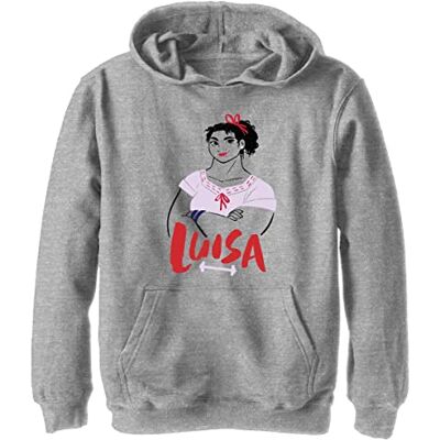 PXEC0052-40042101 Pixar Encanto Luisa Zarys Portret Chłopcy Bluza z kapturem, Athletic Heather, M PXEC0052-40042101 Pixar Encanto Luisa Zarys Portret Chłopcy Bluza z kapturem, Athletic Heather, M