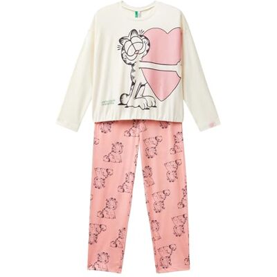 3Y5E0P06V United Colors of Benetton Piżama dla dziewczynki, Bianco, 100 3Y5E0P06V United Colors of Benetton Piżama dla dziewczynki, Bianco, 100
