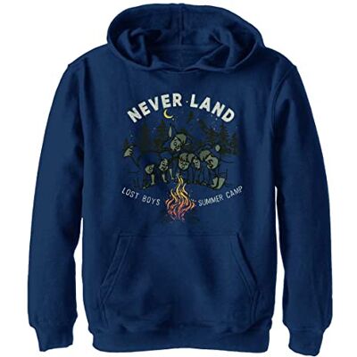 TINK0361-40042101 Disney Camp Never Land bluza z kapturem dla dzieci, uniseks, granatowy Heather, S TINK0361-40042101 Disney Camp Never Land bluza z kapturem dla dzieci, uniseks, granatowy Heather, S
