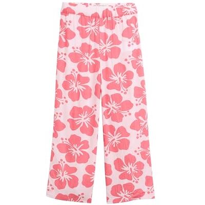 1046307 TOM TAILOR Spodnie dziewczęce Wide Leg, 37774 Duży różowy kwiat, 104-110 1046307 TOM TAILOR Spodnie dziewczęce Wide Leg, 37774 Duży różowy kwiat, 104-110
