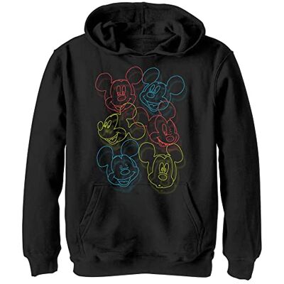 DNMC0665-40042101 Disney Chłopcy Neon Heads Bluza z Kapturem, Czarny, S DNMC0665-40042101 Disney Chłopcy Neon Heads Bluza z Kapturem, Czarny, S