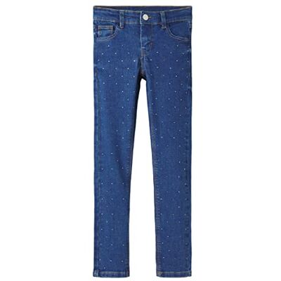 13218247 Bestseller A/s NKFSALLI dżinsy slim 6138-MT P, niebieski (Dark Blue Denim), 140 cm 13218247 Bestseller A/s NKFSALLI dżinsy slim 6138-MT P, niebieski (Dark Blue Denim), 140 cm