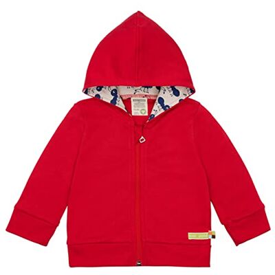 3126 loud + proud Bluza z kapturem dla niemowląt, uniseks, certyfikat GOTS, pomidorowy, 74-80 3126 loud + proud Bluza z kapturem dla niemowląt, uniseks, certyfikat GOTS, pomidorowy, 74-80