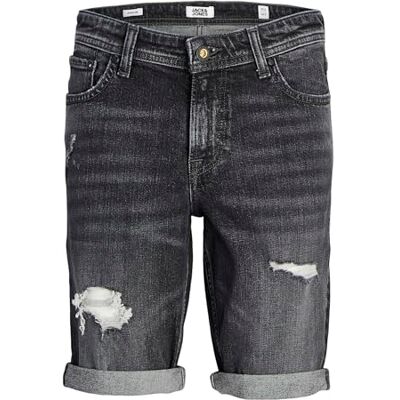 12252516 JACK & JONES Szorty chłopięce, czarny denim, 176 12252516 JACK & JONES Szorty chłopięce, czarny denim, 176