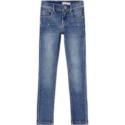 13211921 NAME IT Dziewczęce dżinsy skinny fit, niebieski (medium blue denim), 164 cm 13211921 NAME IT Dziewczęce dżinsy skinny fit, niebieski (medium blue denim), 164 cm