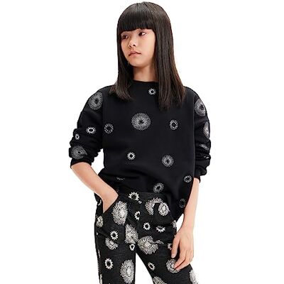 23WGSK06 Desigual Dziewczęcy sweter Ivy, czarny, 4 Lata 23WGSK06 Desigual Dziewczęcy sweter Ivy, czarny, 4 Lata