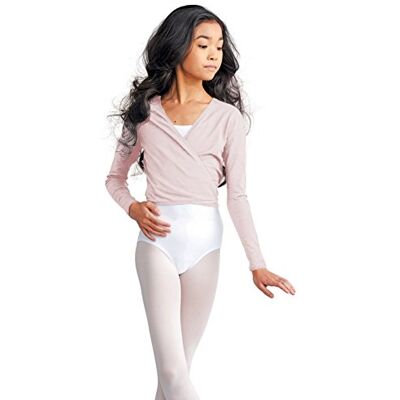 CAD850C Capezio Dziewczęcy sweter Cross-Over Top Girls, Rosa, 8 lat CAD850C Capezio Dziewczęcy sweter Cross-Over Top Girls, Rosa, 8 lat