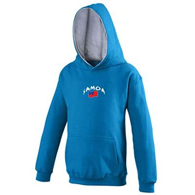 5060672804660_Bleu_5-6 ans Supportershop dziecięca bluza z kapturem Rugby Samoa M niebieska 5060672804660_Bleu_5-6 ans Supportershop dziecięca bluza z kapturem Rugby Samoa M niebieska