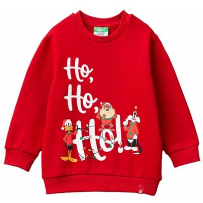 3J73G10L3 United Colors of Benetton Maglia G/C M/L bluza z kapturem, czerwony, 4 lata dla dzieci i młodzieży 3J73G10L3 United Colors of Benetton Maglia G/C M/L bluza z kapturem, czerwony, 4 lata dla dzieci i młodzieży