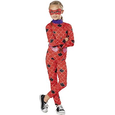 Rubie's Rubies Kostium Ladybug dla dziewczynek Green Collection, zrównoważony kostium, drukowany i antyfazowy kombinezon oficjalny Miraculous Ladybug na karnawał, Halloween, Boże Narodzenie i urodziny Rubie's Rubies Kostium Ladybug dla dziewczynek Green Collection, zrównoważony kostium, drukowany i antyfazowy kombinezon oficjalny Miraculous Ladybug na karnawał, Halloween, Boże Narodzenie i urodziny