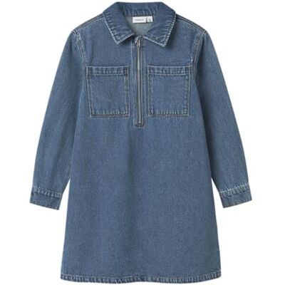 13242764-4751289 NAME IT Dziewczęca sukienka Nkfastrid Ls Zip DNM 8228-Im K, niebieski (medium blue denim), 134 13242764-4751289 NAME IT Dziewczęca sukienka Nkfastrid Ls Zip DNM 8228-Im K, niebieski (medium blue denim), 134