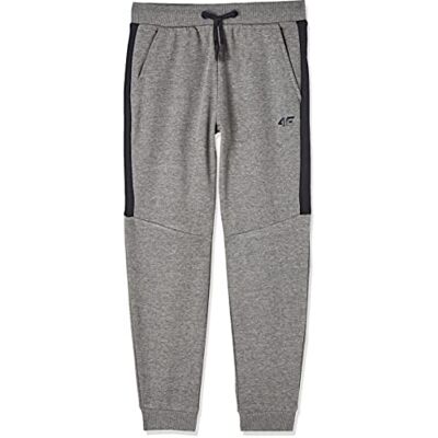 HJZ22-JSPMD002 4F JUNIOR Chłopięce Boy's Jspmd002 spodnie chłopięce, średnio szare, melanżowe, 164 cm, średni szary, melanż, 164 HJZ22-JSPMD002 4F JUNIOR Chłopięce Boy's Jspmd002 spodnie chłopięce, średnio szare, melanżowe, 164 cm, średni szary, melanż, 164