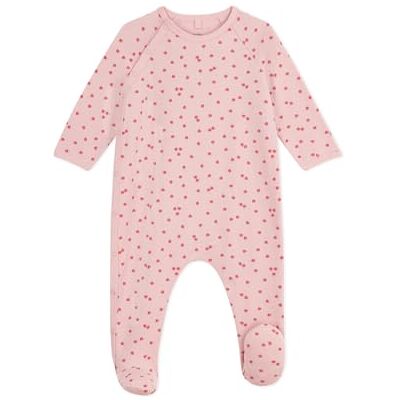 A0DVE Petit Bateau Piżama dziecięca z polaru z nadrukiem, Różowy wielokolorowy, 6 miesi?cy A0DVE Petit Bateau Piżama dziecięca z polaru z nadrukiem, Różowy wielokolorowy, 6 miesi?cy