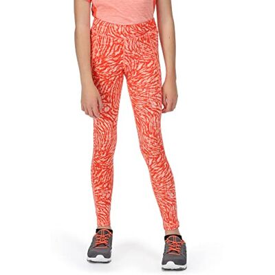 RKJ125 Regatta Spodnie Atkin Legging Ii, Neon brzoskwiniowe zwierzę, 11 Lat RKJ125 Regatta Spodnie Atkin Legging Ii, Neon brzoskwiniowe zwierzę, 11 Lat