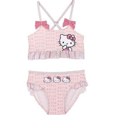 619643 Hello Kitty Bikini dla dziewczynek kostium kąpielowy dla dzieci z zabawnym wzorem Hello Kitty wygodny i szybkoschnący strój kąpielowy, Różowy kolor, 6 lat 619643 Hello Kitty Bikini dla dziewczynek kostium kąpielowy dla dzieci z zabawnym wzorem Hello Kitty wygodny i szybkoschnący strój kąpielowy, Różowy kolor, 6 lat