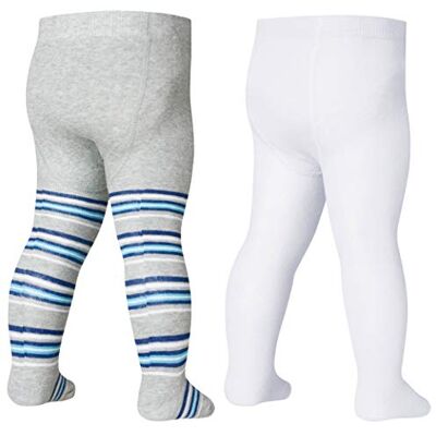 498927-900 Playshoes Dziewczęce rajstopy Unifarben Und Ringel Mit Komfortbund (2 sztuki), Biały (oryginał 900), 110/116 cm 498927-900 Playshoes Dziewczęce rajstopy Unifarben Und Ringel Mit Komfortbund (2 sztuki), Biały (oryginał 900), 110/116 cm