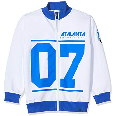 FLAT04ZIPBKID10 Atalanta B.C. Atalanta 07 Bianca bluza z kapturem z zamkiem błyskawicznym dla dzieci 12 lat Bianco FLAT04ZIPBKID10 Atalanta B.C. Atalanta 07 Bianca bluza z kapturem z zamkiem błyskawicznym dla dzieci 12 lat Bianco