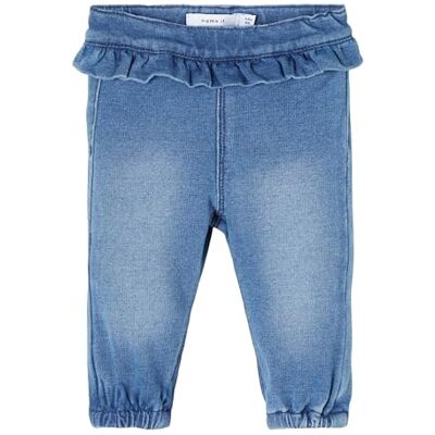 13198522 NAME IT Dziewczęce spodnie dresowe Baggy Fit Denim, niebieski (medium blue denim), 50 13198522 NAME IT Dziewczęce spodnie dresowe Baggy Fit Denim, niebieski (medium blue denim), 50
