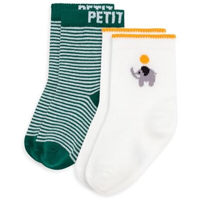 A0DOV Petit Bateau Skarpetki dziecięce AKCESORIA (zestaw 2 szt.), Wielokolorowy_1, 15-18 A0DOV Petit Bateau Skarpetki dziecięce AKCESORIA (zestaw 2 szt.), Wielokolorowy_1, 15-18