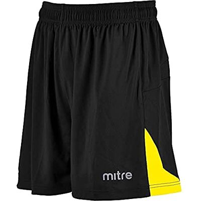 T60005 Mitre uniseks dzieci pryzm piłka nożna szkolenie szorty Czarny/Żółty L T60005 Mitre uniseks dzieci pryzm piłka nożna szkolenie szorty Czarny/Żółty L