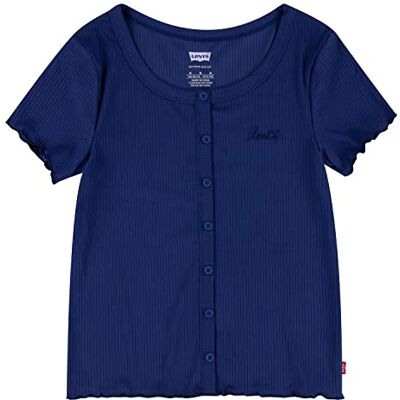 3EF594 Levi's Kids Dziewczęca LVG SS prążkowana dzianina S/S TOP, ciemnoniebieska, 4 lata 3EF594 Levi's Kids Dziewczęca LVG SS prążkowana dzianina S/S TOP, ciemnoniebieska, 4 lata
