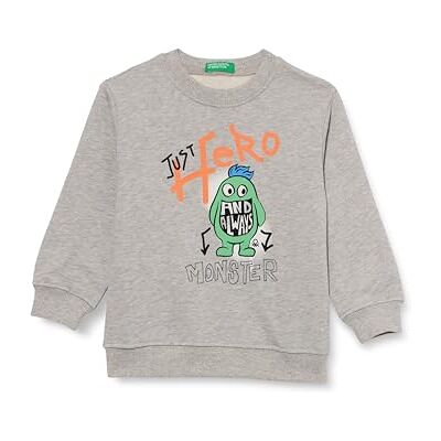 3FWYG10FN United Colors of Benetton Bluza z kapturem dla dzieci i młodzieży, Szary, 1 lat 3FWYG10FN United Colors of Benetton Bluza z kapturem dla dzieci i młodzieży, Szary, 1 lat