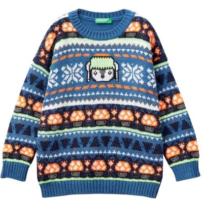 1176H101L United Colors of Benetton Sweter dla dzieci i młodzieży, Wielobarwny 217, 18 miesięcy 1176H101L United Colors of Benetton Sweter dla dzieci i młodzieży, Wielobarwny 217, 18 miesięcy