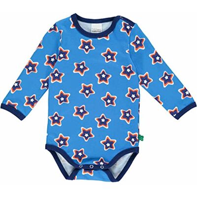 1582059400 Fred's World by Green Cotton Niemowlęta chłopcy Star L/S Body Base Layer, Happy Blue/Deep Blue/Energy Blue/Mandarin, 74 1582059400 Fred's World by Green Cotton Niemowlęta chłopcy Star L/S Body Base Layer, Happy Blue/Deep Blue/Energy Blue/Mandarin, 74