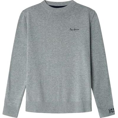 PB7000001 Pepe Jeans Dzianina chłopięca TELIO, szara (Marl Grey), 10, Szary (Marl Grey), 10 lat PB7000001 Pepe Jeans Dzianina chłopięca TELIO, szara (Marl Grey), 10, Szary (Marl Grey), 10 lat