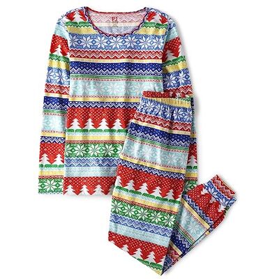 3042299 The Children's Place Baby Holiday Pajamas, Cotton, Multi Fairisle, Small (Adult) 3042299 The Children's Place Baby Holiday Pajamas, Cotton, Multi Fairisle, Small (Adult)