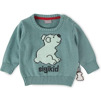 235814 Sigikid Dziecięcy sweter dla chłopców Polar Expedition, turkusowy, 62 235814 Sigikid Dziecięcy sweter dla chłopców Polar Expedition, turkusowy, 62