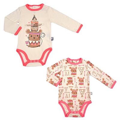 Petit Béguin Totem Party body niemowlęce dla dziewcząt, rozmiar – 3 miesiące (62 cm) Petit Béguin Totem Party body niemowlęce dla dziewcząt, rozmiar – 3 miesiące (62 cm)