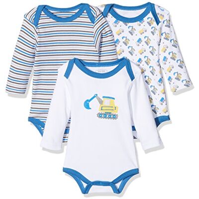 809303-900 Schnizler Body chłopięce z długim rękawem, 3 sztuki, koparka, Oeko-Tex Standard 100 809303-900 Schnizler Body chłopięce z długim rękawem, 3 sztuki, koparka, Oeko-Tex Standard 100