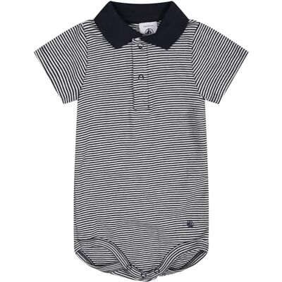 7893922_86 Petit Bateau Body z krótkim rękawem i kołnierzykiem polo dla dzieci, Niebieski/biały, 18 miesi?cy 7893922_86 Petit Bateau Body z krótkim rękawem i kołnierzykiem polo dla dzieci, Niebieski/biały, 18 miesi?cy