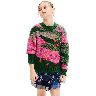 23WGJF05 Desigual Dziewczęcy sweter JERS_Frankie, Wykończenie materiału, 8 Lata 23WGJF05 Desigual Dziewczęcy sweter JERS_Frankie, Wykończenie materiału, 8 Lata